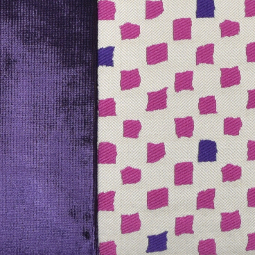 Exklusives Kissen-Unikat von AN-NA Design in den starken Farben lila und pink. Größe 30x50 cm.